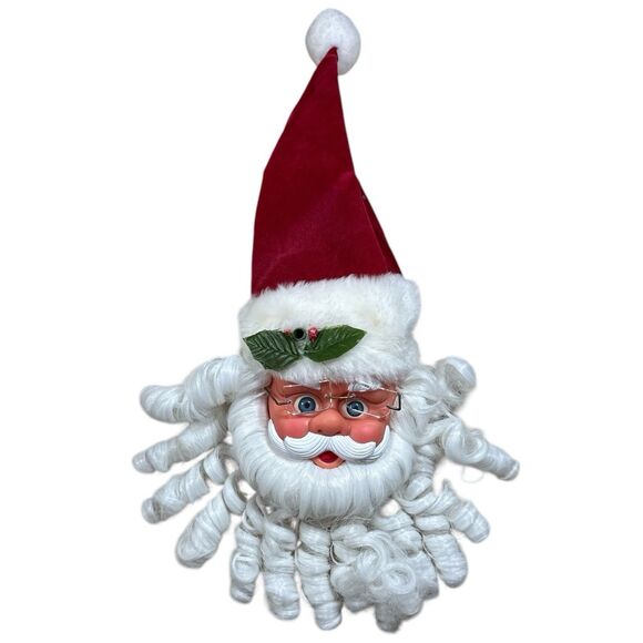 Vintage Motion Sensor Talking Santa Head Animated Musical Wall Decor Xmas - Picture 3 of 7